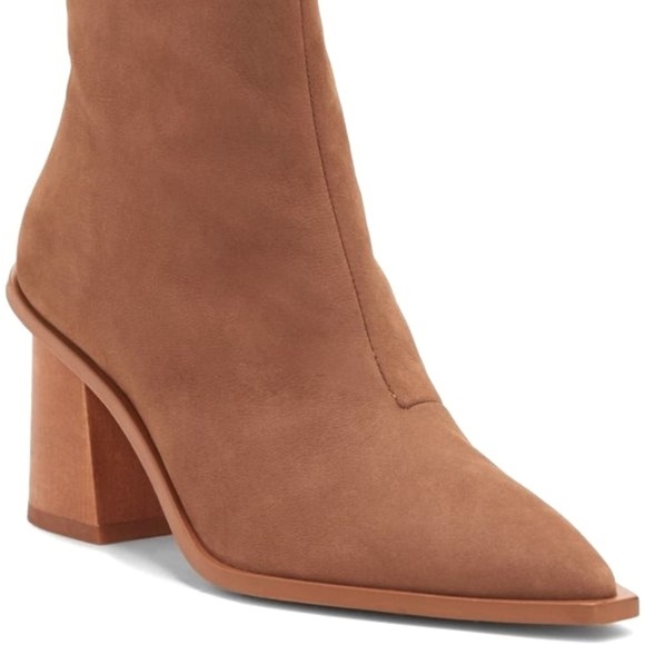 1. State Women's Kelte Pointed Toe Brown Leather Bootie Shoes Size 11M NWT - Picture 2 of 7